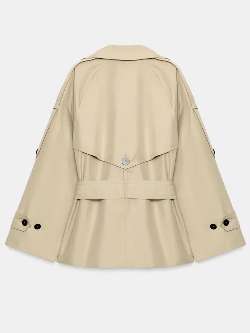 ZARA ZW COLLECTION SHORT BELTED TRENCH COAT - Picture 3 of 6